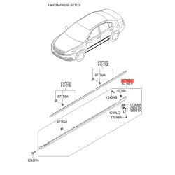 Молдинг порога, бампера і крила правий 87752-2G500 Mobis