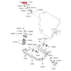 Винт (болт), натяжной ролик 11404-10181 Mobis