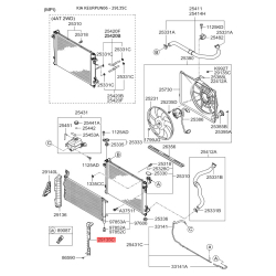 Спойлер, облицювання радіатора ліве 29135-1D200 Mobis