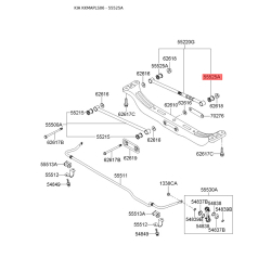 Сайлентблок заднього поперечного важеля зовнішній 55227-2F000 Mobis