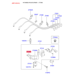 Кронштейн головки циліндрів 27366-22602 Mobis