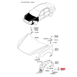Брызговик передний правый 86832-2G000 Mobis