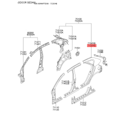 Крыло заднее (или часть боковины) правое 71504-1MC60 Mobis