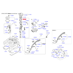 Кришка, паливний бак 31113-2B000 Mobis