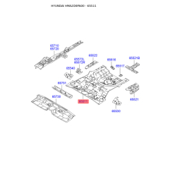 Пол багажника под запаску 65511-2D010 Mobis