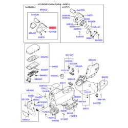 Центральная консоль комлекующие верхняя 84651-2E650X9 Mobis