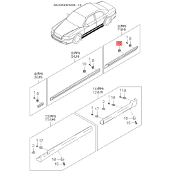 Поріг підлоги (кузов) лівий 71401-38D10 Mobis