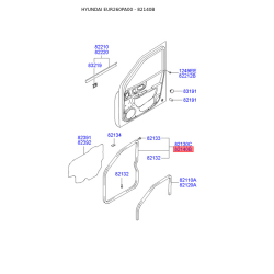 Ущільнення дверей праве 82140-26000 Mobis