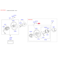 Кермо (рульове колесо) в зборі 56100-25501LT Mobis
