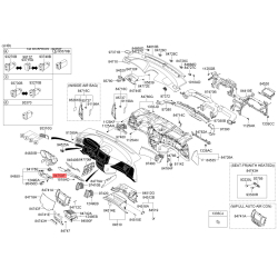 Накладка панелі приладів (торпеди) ліва нижня 84750-2G100VA Mobis