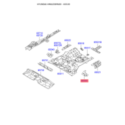 Кронштейн підлоги багажника 65551-2D000 Mobis