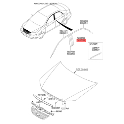 Облицовка / защитная накладка, боковина левая 86381-2F001 Mobis