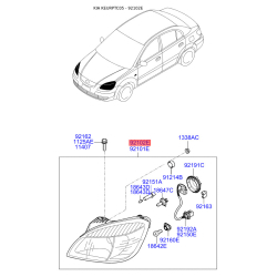 Фара основная правая 92102-1G620 Mobis