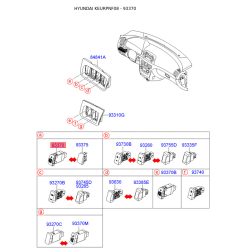 Выключатель 93370-3K110HZ Mobis