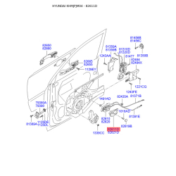 Ручка двери, внутреннее оснащение левая 82612-2E010U7 Mobis