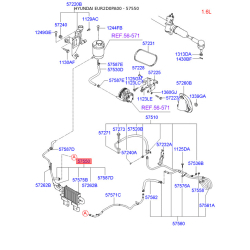 Гидравлический шланг(трубка), рулевое управление 57550-2D550 Mobis