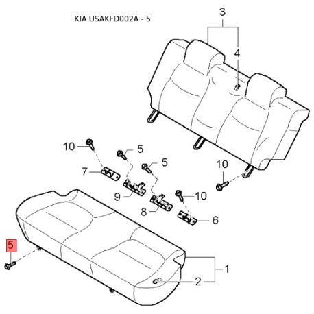 Гідравлічний шланг, кермо 57560-FD500 Mobis - 57560FD500 - схема з каталогу 5, USAKFD002A 57560FD500