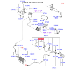 Гидравлический шланг(трубка), рулевое управление 57520-2D200 Mobis