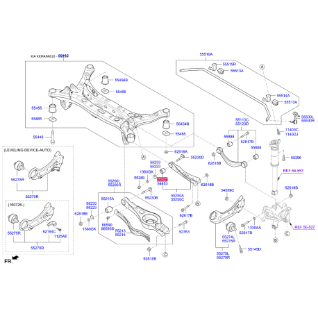 Втулка стабілізатора 52740-E6500 Mobis - 52740E6500 - схема з каталогу 55256, KKMAPA816 52740E6500