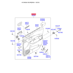 Обивка (накладка) салона левая 82301-2E6812A Mobis