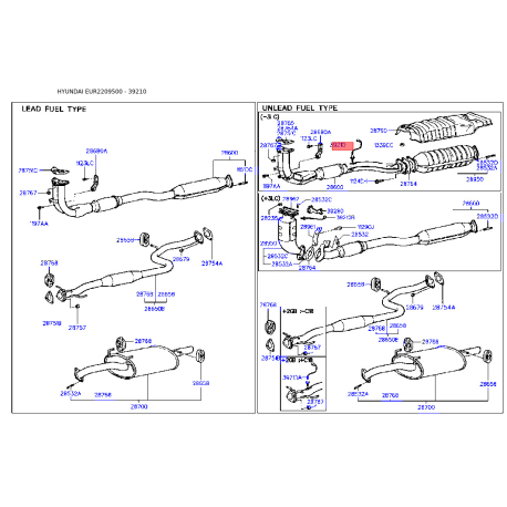 Датчик кисню (лямбда-зонд) 39210-22017 Mobis - 3921022017 - схема з каталогу 39210, EUR2209500 3921022017