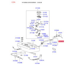 Заливная горловина, топливной бак 31040-25800 Mobis