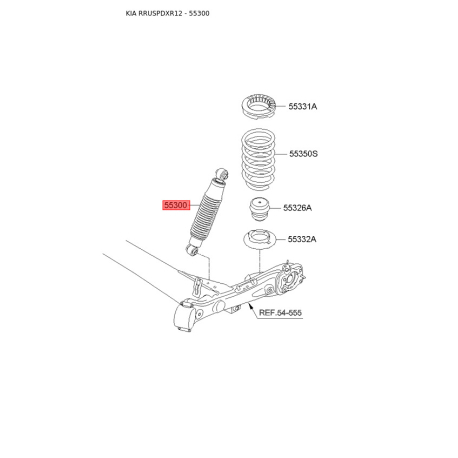 Амортизатор 55300-4L001 Mobis - 553004L001 - схема с каталога 55300, RRUSPDXR12 553004L001