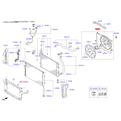 Вентилятор радіатора охолодження 25380-B8851 Mobis
