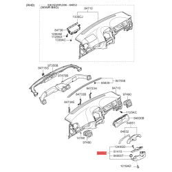 Накладка панели прибров (торпеды) нижняя 84852-2F050NZ Mobis