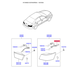 Крепление фонарь задний 92450-3K000 Mobis