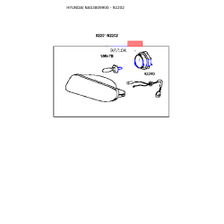 Фара противотуманная правая 92202-38003 Mobis