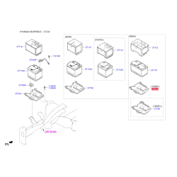 Крепление аккумулятора 37150-1R540 Mobis