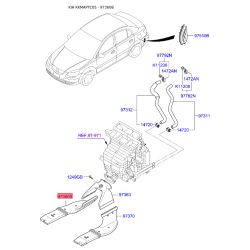 Повітропровід системи опалення та кондиціонування лівий 97360-1G000 Mobis