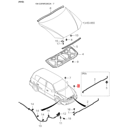 Кронштейн, подвеска двигателя 0K2A5-39090 Mobis