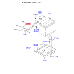 Проводка (джгут, коса) акумулятора 37215-25100 Mobis