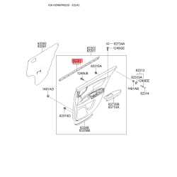 Уплотнитель (прокладка), боковое стекло правый 83241-2G000 Mobis