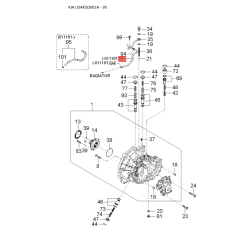 Шланг, теплообмінник для охолодження трансмісійної олії 0K2A2-199G0B Mobis
