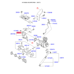 Колектор, система випуску 28571-27240 Mobis