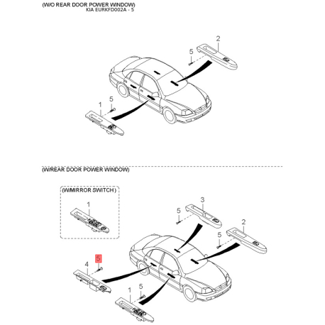 Блок управления, отопление / вентиляция 97260-FD200 Mobis - 97260FD200 - схема с каталога 5, EURKFD002A 97260FD200