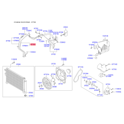 Трубопровод высокого / низкого давления, кондиционер 97767-25001 Mobis