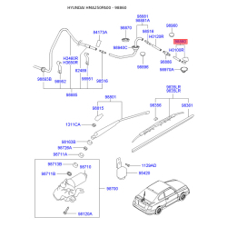 Кріплення молдинга даху 98930-27500 Mobis