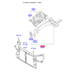 Лонжерон левый 64601-2E040 Mobis
