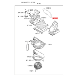 Кришка (корпус або кронштейн) обігрівача права 97121-1G100 Mobis