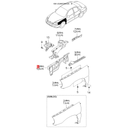 Пістон (кліпса) оббивки багажника 0B102-6886506 Mobis