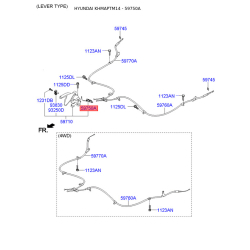 Трос стояночной тормозной системы 59750-2S000 Mobis