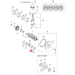 Угольная щетка, стартер 36173-11140 Mobis