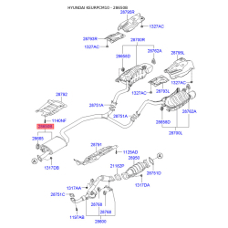 Глушник вихлопних газів середній 28650-2B210 Mobis