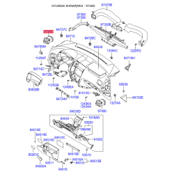 Воздуховод системы отопления и кондиционирования левый 97480-2E001WK Mobis