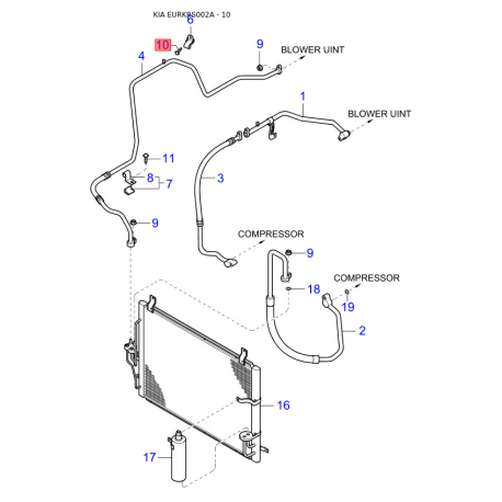 Выключатель 0K2FA-66540 Mobis - 0K2FA66540 - схема с каталога 10, EURKRS002A 0K2FA66540