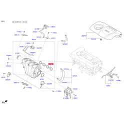 Прокладка впускного коллектора 28411-2B000 Mobis